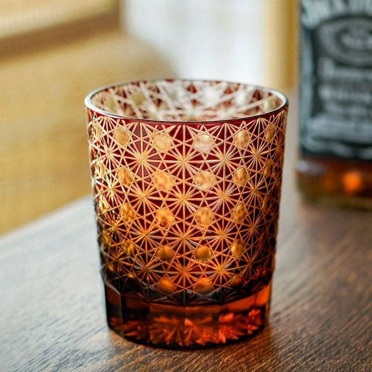 Edo Kiriko Star Chrysanthemum Hand-Cut Whisky Glass