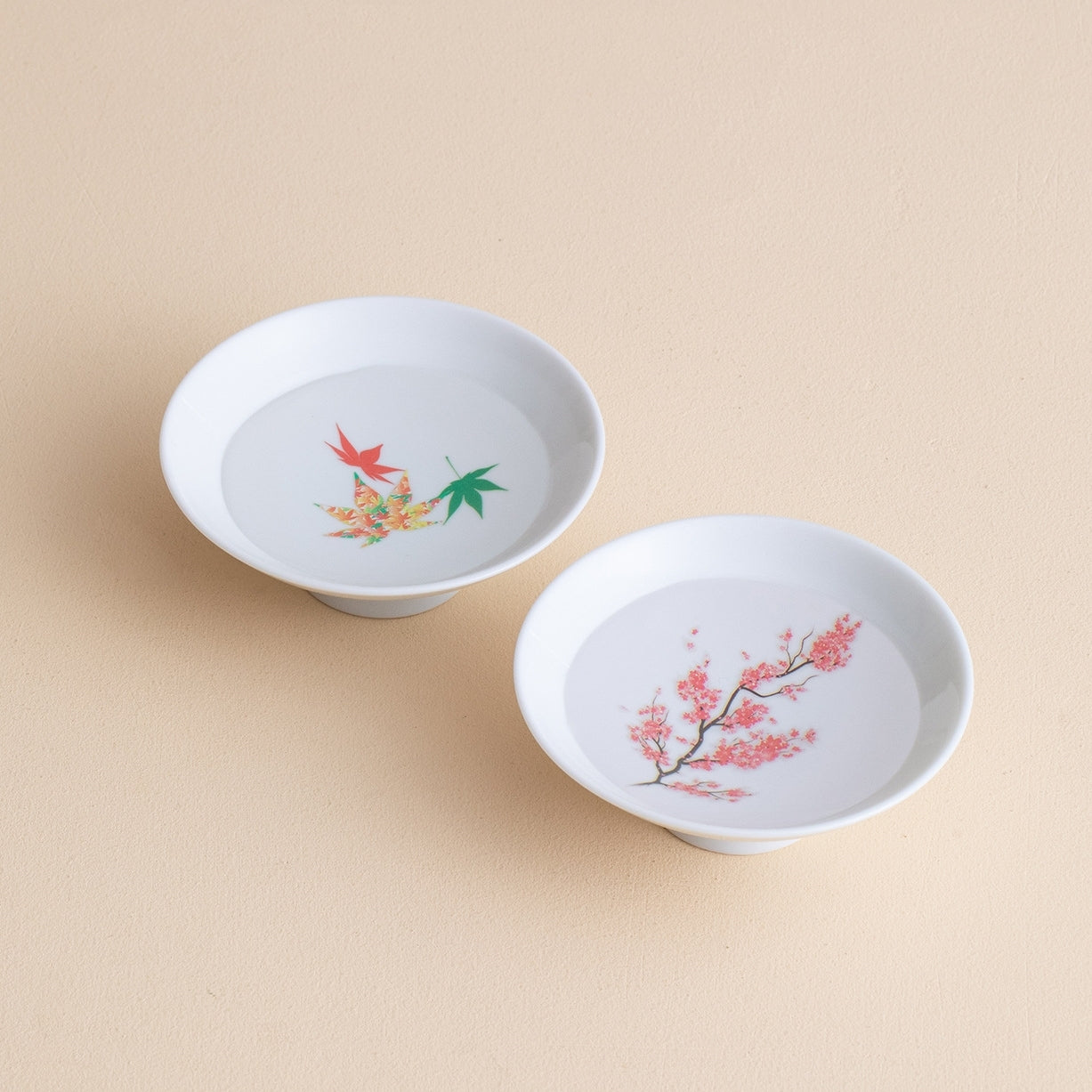 Mino Ware Thermochromic Warm Bloom Sakura Momiji Tea Cup Set