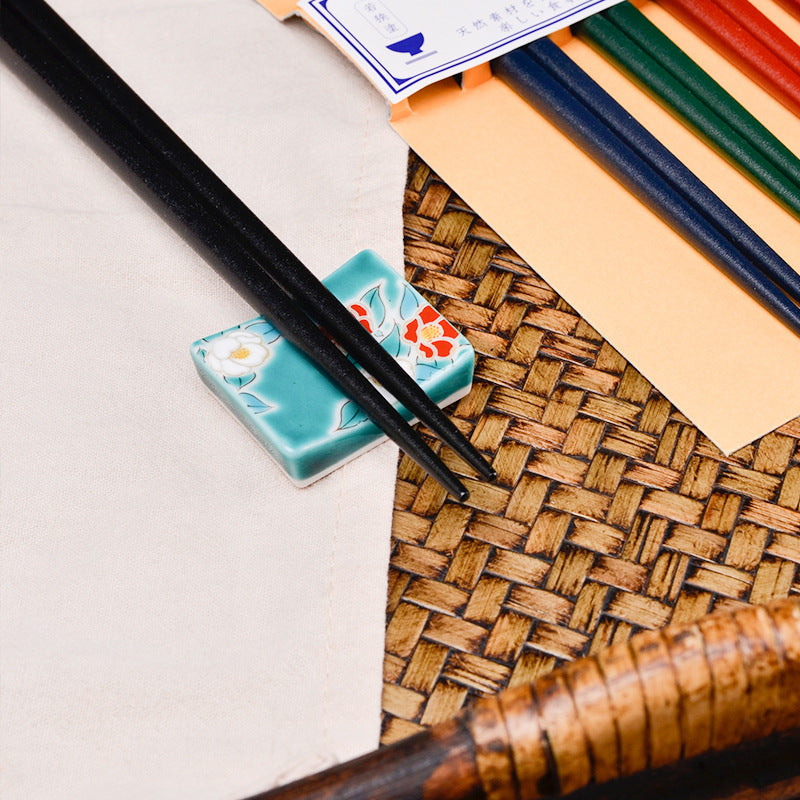 Japanese Rainbow Handcrafted Wooden Chopsticks Set of 5