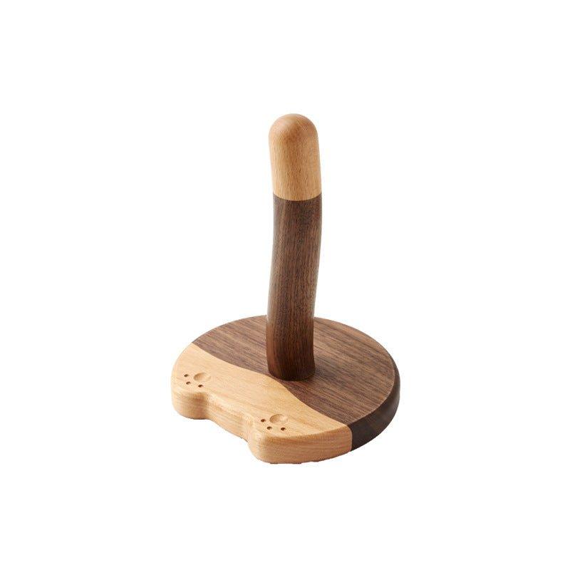 Handcrafted Wooden Tail-Shaped Kitchen Towel / Toilet Roll Dispensers
