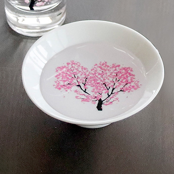 Mino Ware Thermochromic Cold Bloom Sakura Sake Cup Set