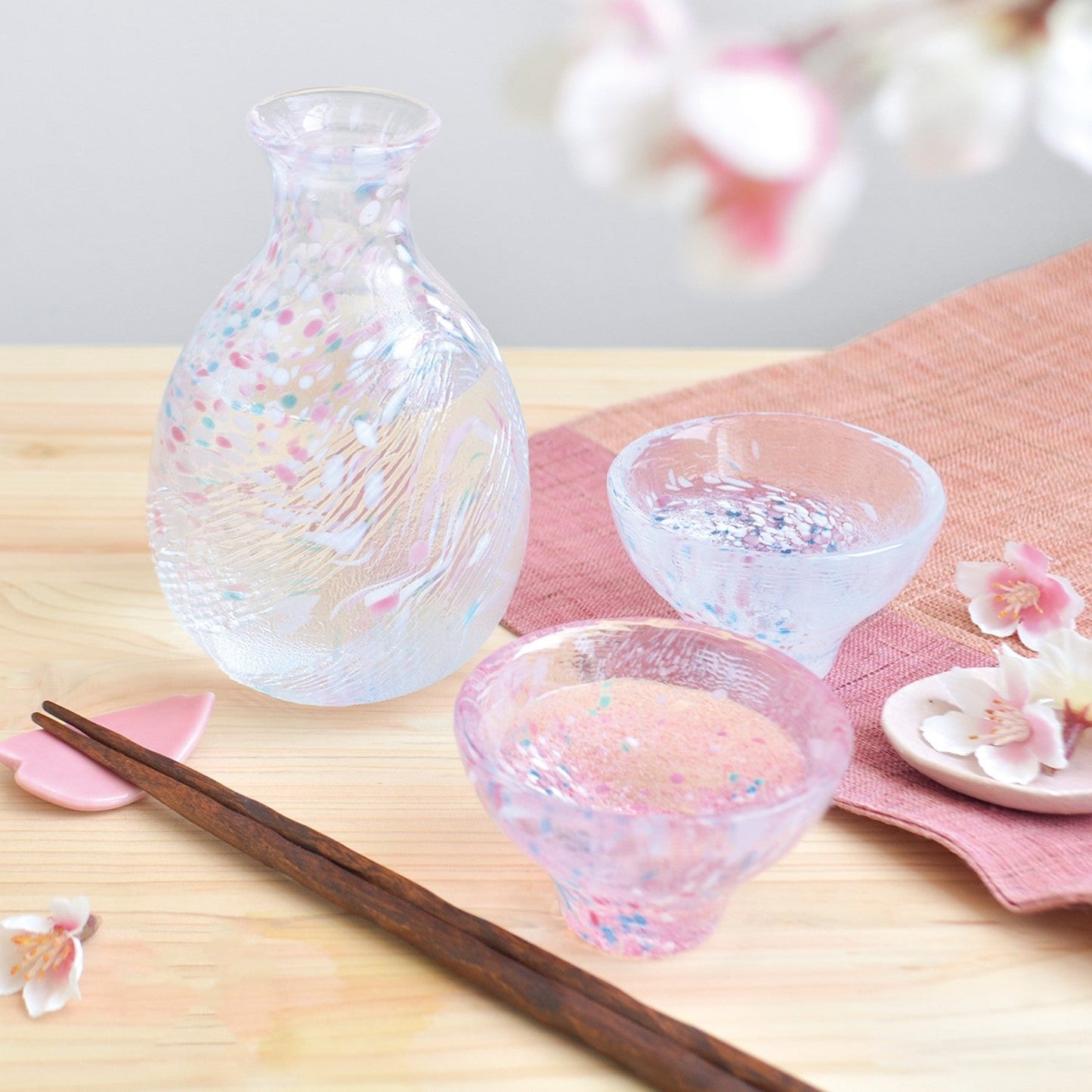 Toyo-Sasaki Handcrafted Kisetsu Sake Set Collection