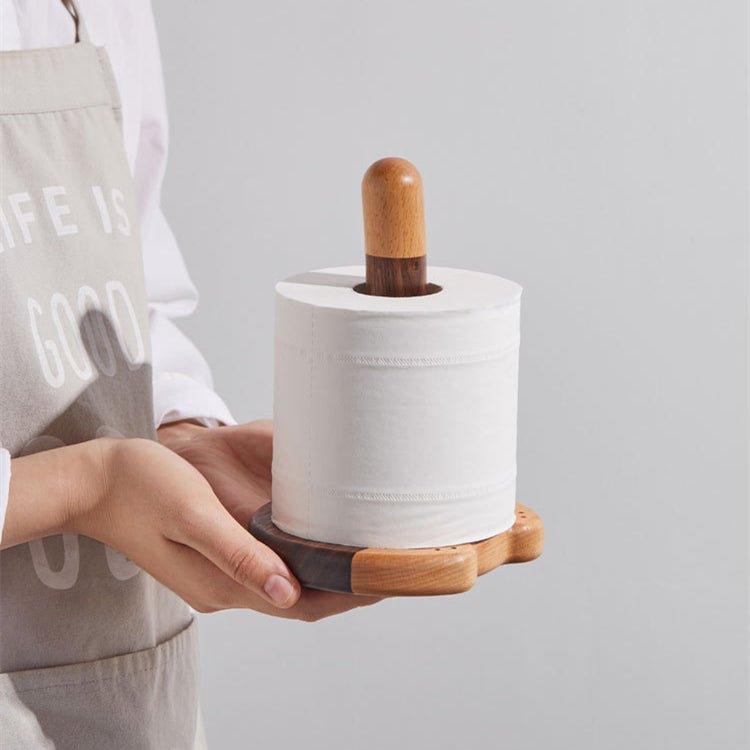 Handcrafted Wooden Tail-Shaped Kitchen Towel / Toilet Roll Dispensers