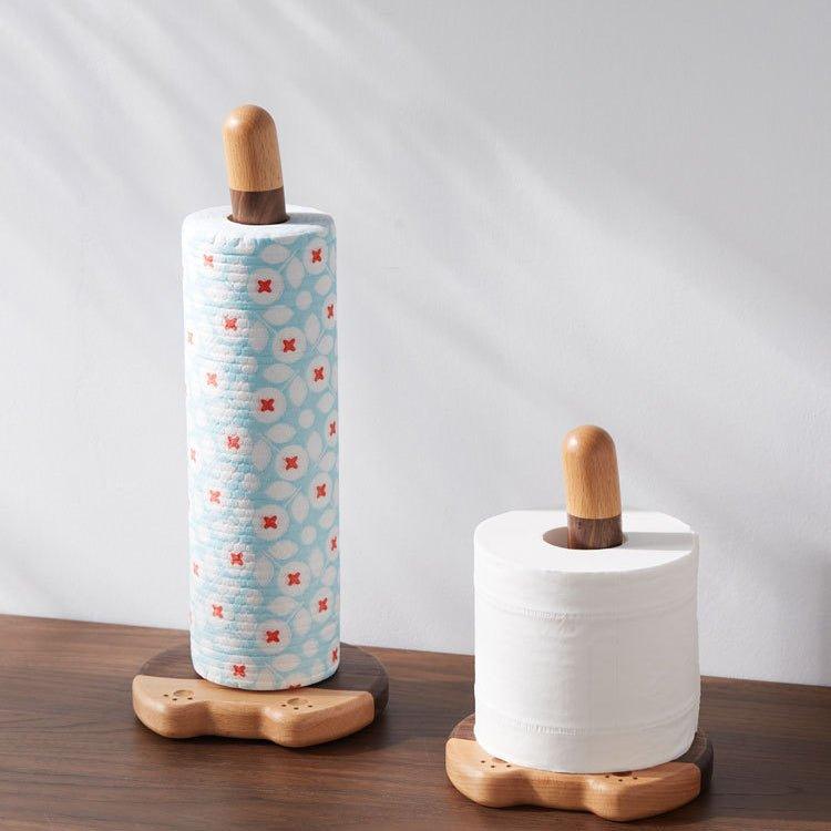Handcrafted Wooden Tail-Shaped Kitchen Towel / Toilet Roll Dispensers