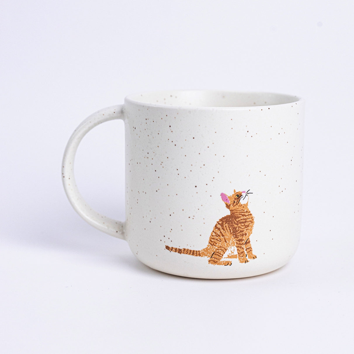 Japanese Handcrafted Mino Ware Neko Ceramic Mug