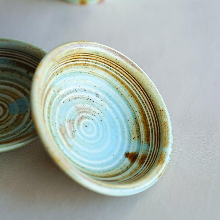 Japanese Handcrafted Vintage Ceramic Soy Sauce Dispenser / Plate