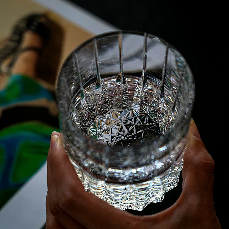 Edo Kiriko Multi-Color Edition Dazzling Whisky Glass - Handcrafted Japanese Artistry