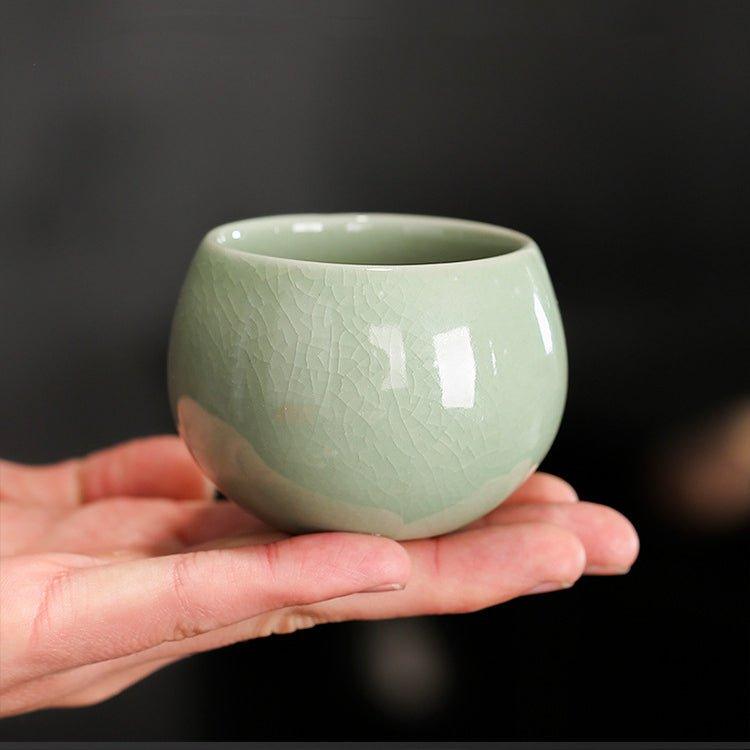 Oriental Five Great Kilns Handcrafted Ceramic Rounded Tea Cup Set of 5 – A Legacy of Porcelain Art