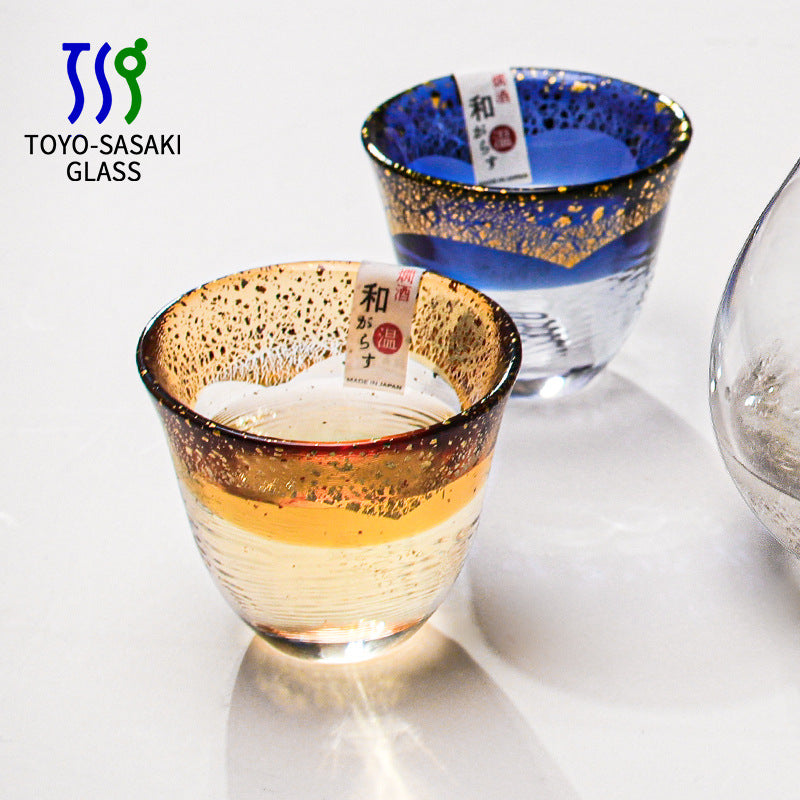 Toyo-Sasaki Kogei Gold Foil Sake Glasses