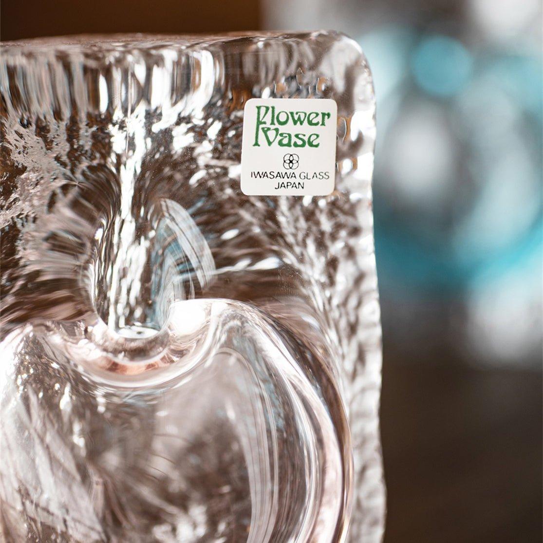 Japanese Iwasawa Handcrafted Ocean Heart Glass Vases