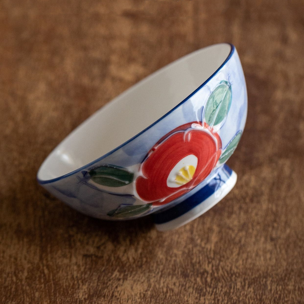 Japanese Mino-yaki Hand-Painted Floral Bowl Set (5-Piece)
