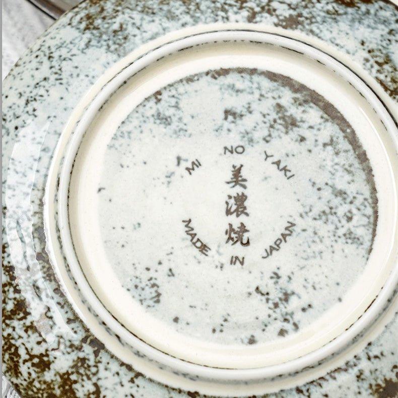 Japanese Mino Ware Handcrafted Kiln-Altered Ceramic Plates