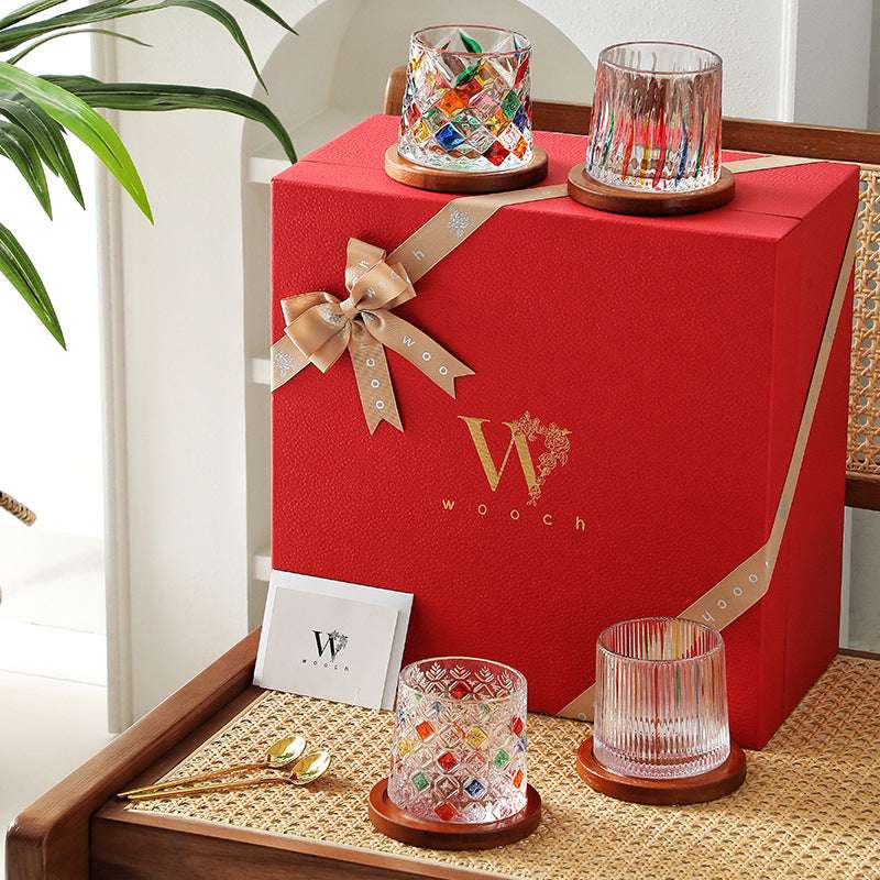 Edo Kiriko Rotating Hand-Cut Whisky Glass