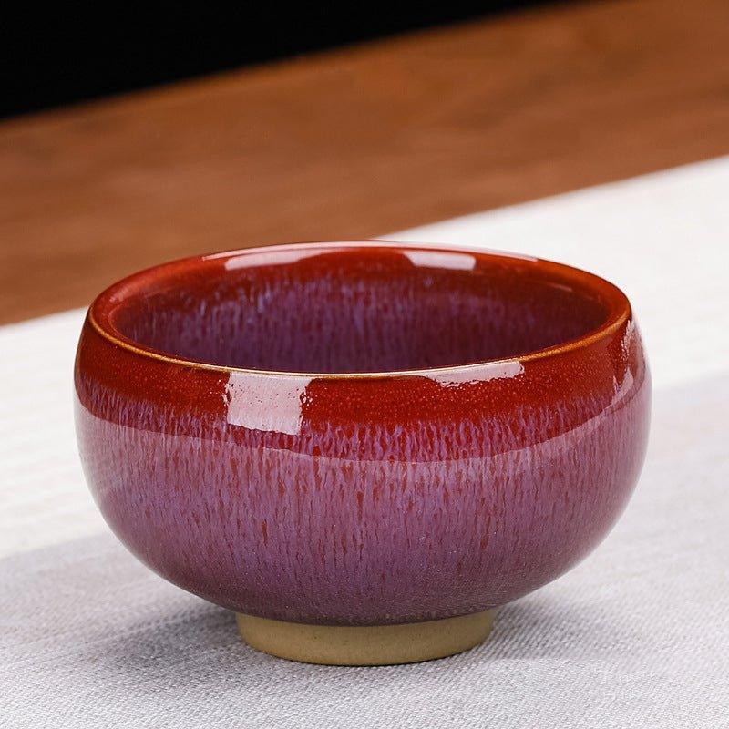 Handcrafted Ceramic Gloss-Glazed Chinese Kung-Fu Tea Cup Gift Set