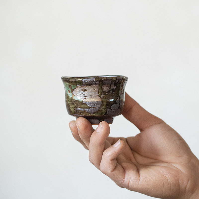 Touji Mino Ware Natural Wave Tea Cup Set of Five
