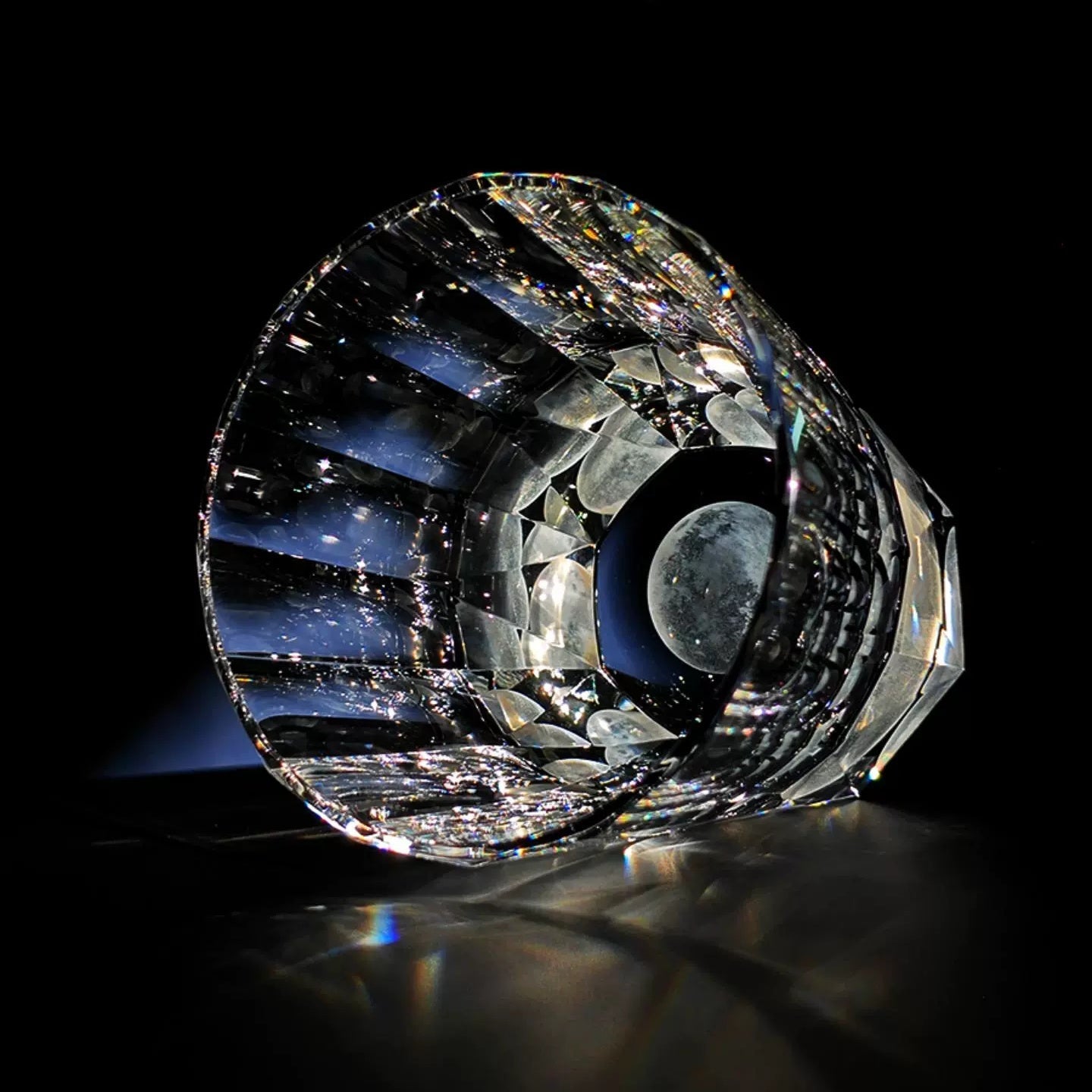 Edo Kiriko Tsukikage Hand-Cut Whisky Glass