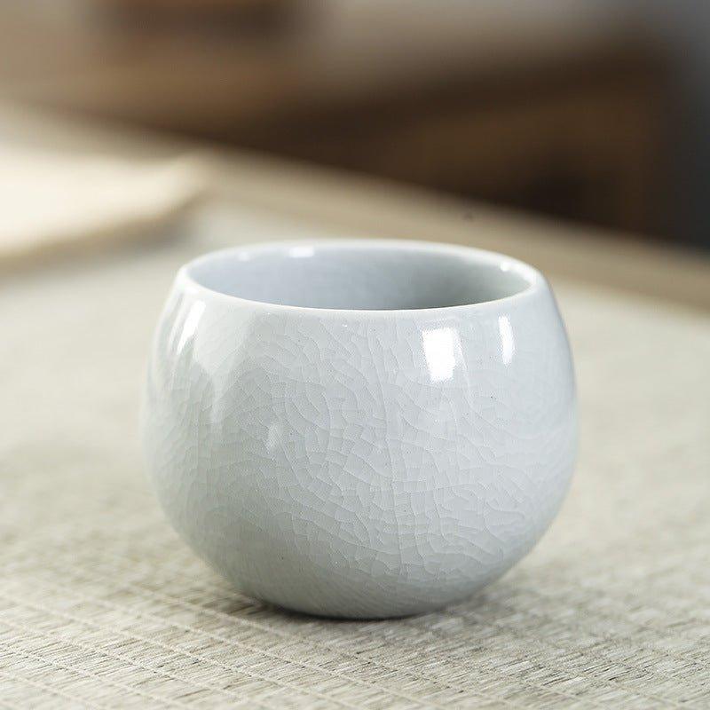 Oriental Five Great Kilns Handcrafted Ceramic Rounded Tea Cup Set of 5 – A Legacy of Porcelain Art