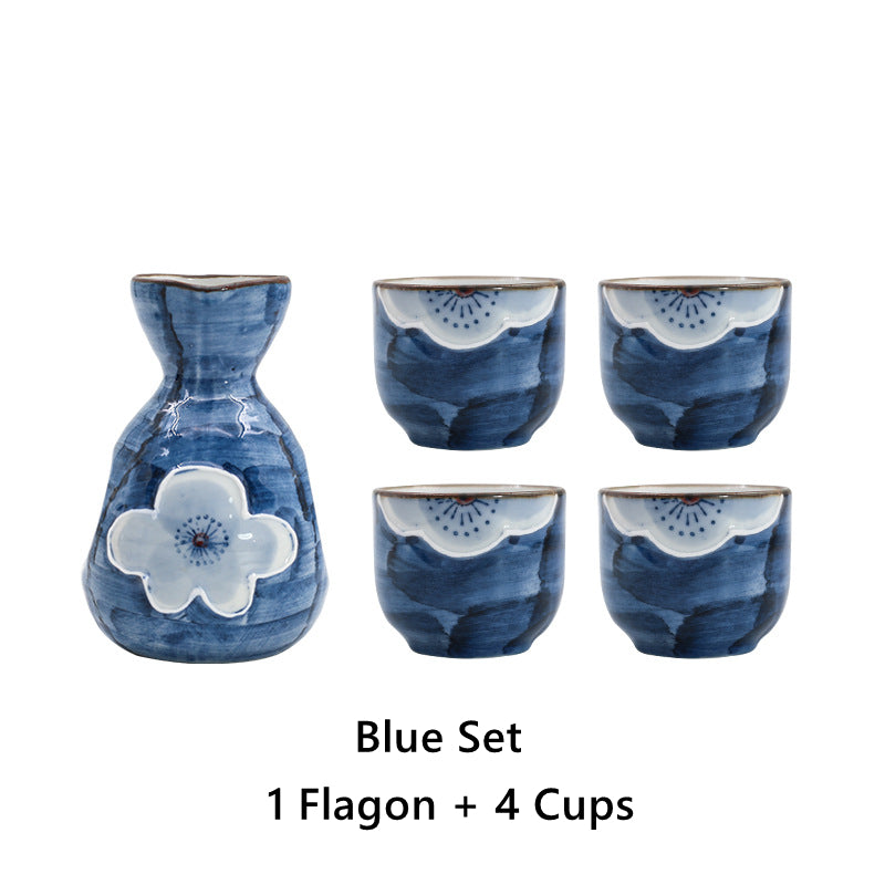 Japanese Sakura Handcrafted Ceramic Sake Sets