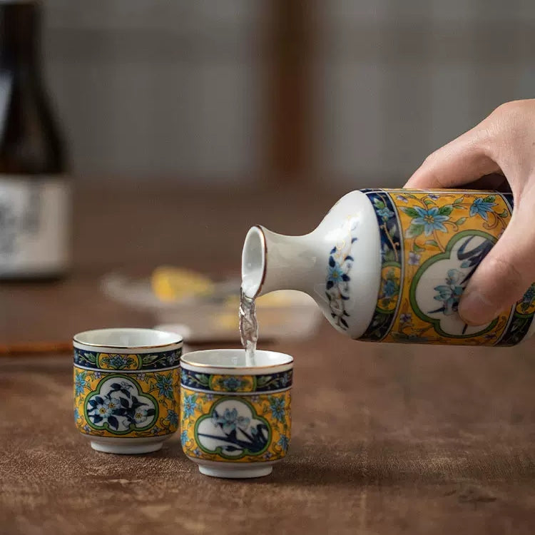 Japanese Mino-yaki Sake Set