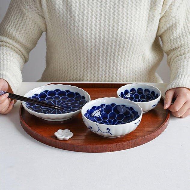 Japanese Brown Wooden Round Tray. Multi-purpose Serving Platter