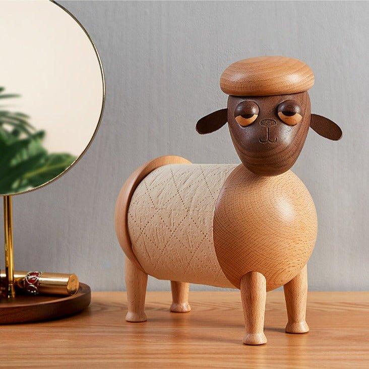 Handcrafted Animal Shaped Wooden Adjustable Toilet Roll Dispensers