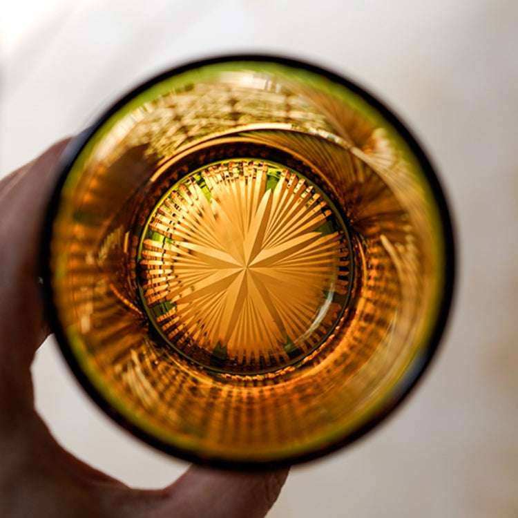 Edo Kiriko Crane Feather Hand-Cut Whisky Glass