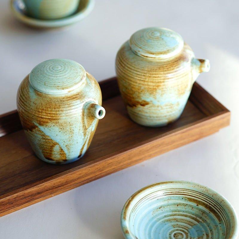 Japanese Handcrafted Vintage Ceramic Soy Sauce Dispenser / Plate