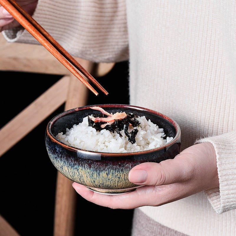 Japanese Gloss Glazed Ceramic Bowls – Radiant Elegance for Every Meal