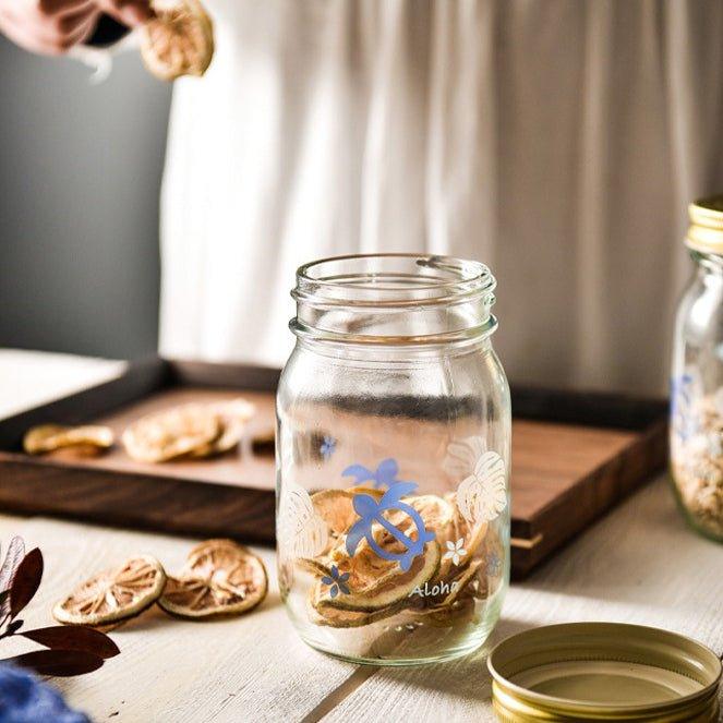 Japanese Hand-painted Glass Storage Glass Jar