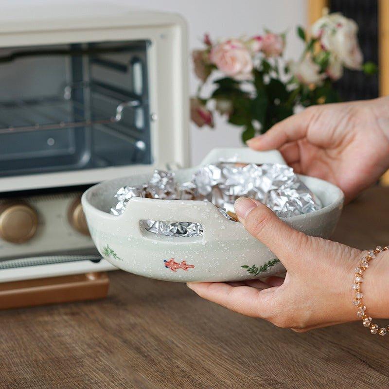 Japanese Handcrafted Ceramic Goldfish Baking Plates