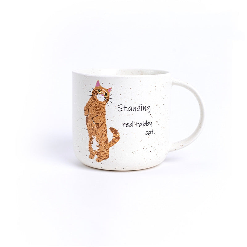 Japanese Handcrafted Mino Ware Neko Ceramic Mug