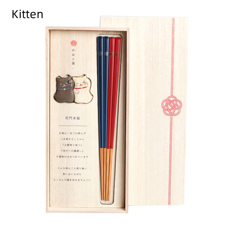 Japanese Handcrafted Pets Wooden Chopsticks Wedding Gift Sets