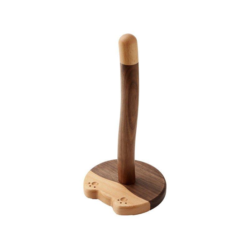 Handcrafted Wooden Tail-Shaped Kitchen Towel / Toilet Roll Dispensers