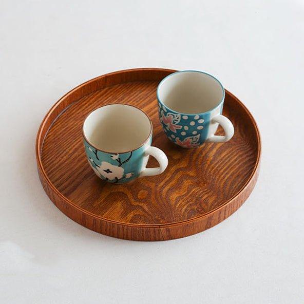 Japanese Circular Willow Wood Trays