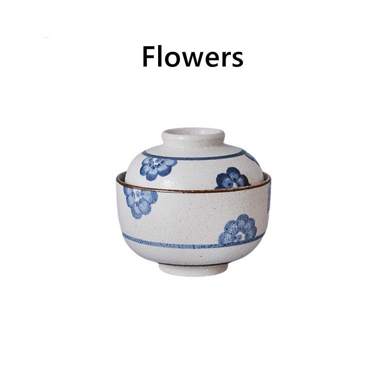 Japanese Handcrafted Ceramic Rounded Bowl With Lid