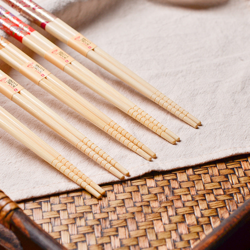 Japanese Botanical Handcrafted Bamboo Chopsticks Set of 5