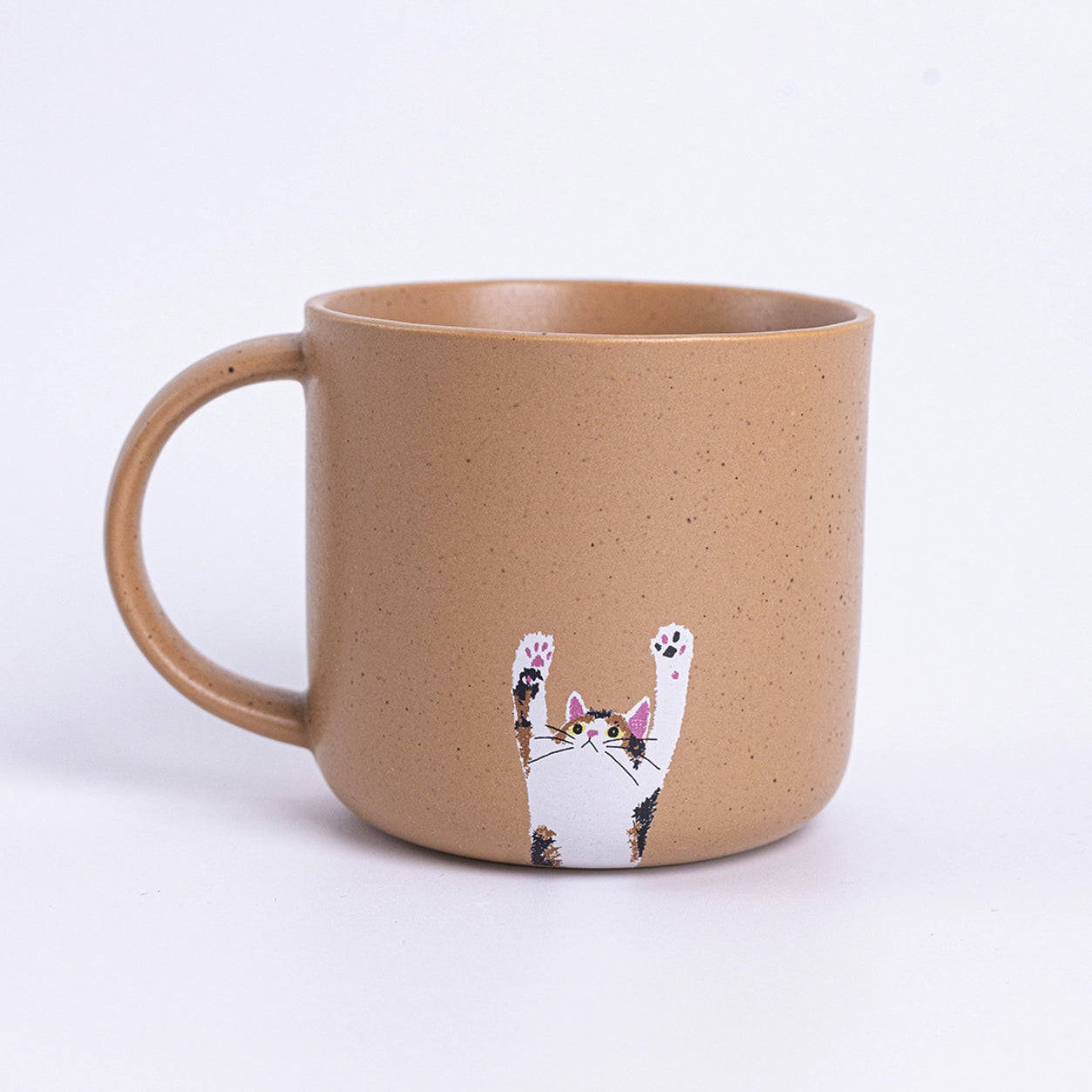 Japanese Handcrafted Mino Ware Neko Ceramic Mug