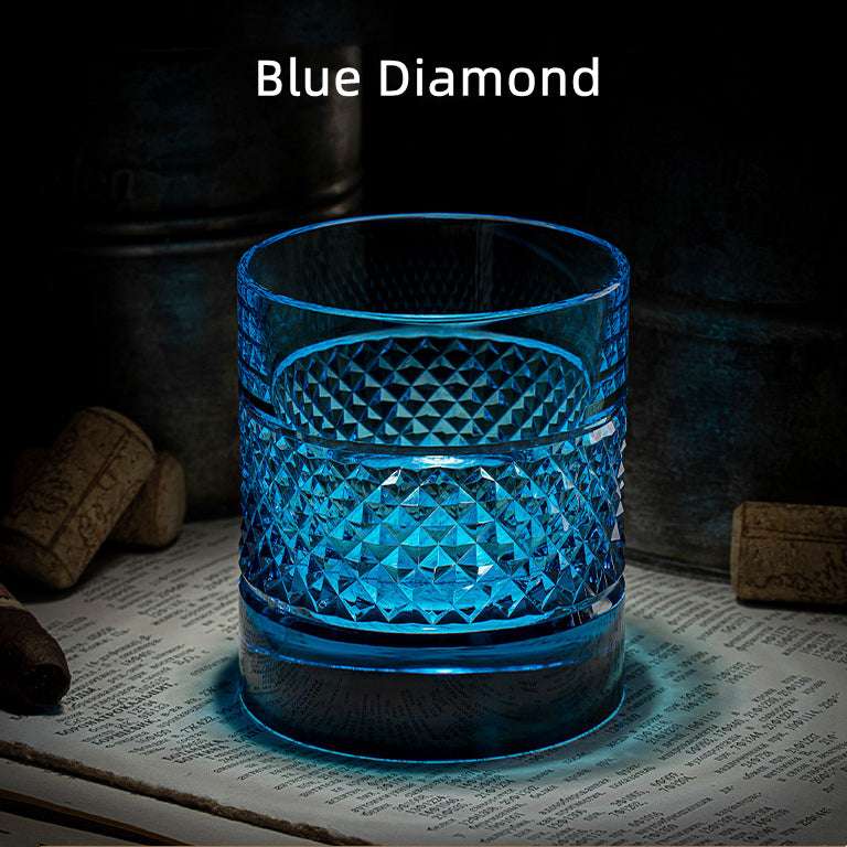 Edo Kiriko Diamond Multi-Color Hand-Cut Whisky Glass
