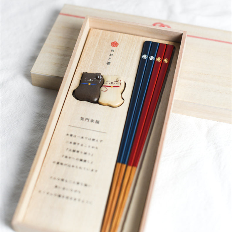 Japanese Handcrafted Pets Wooden Chopsticks Wedding Gift Sets