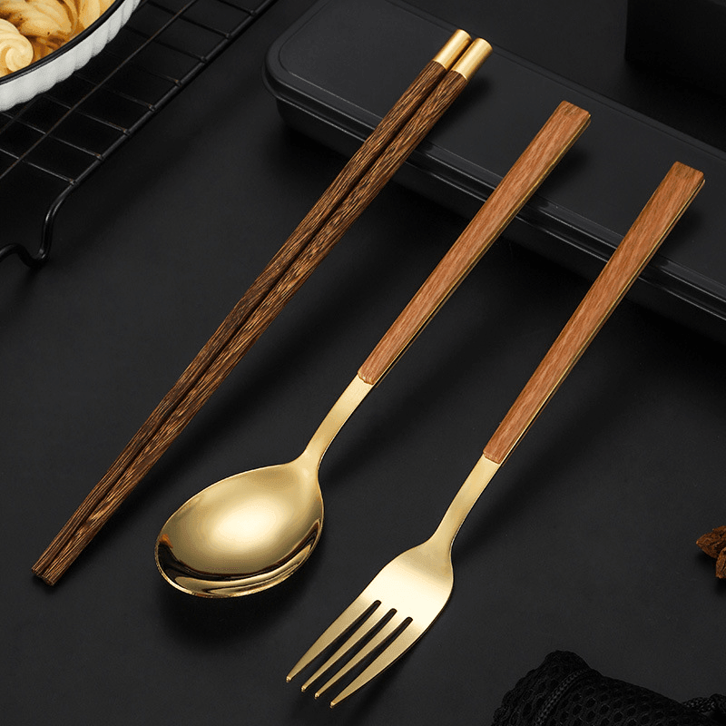 Stainless Steel Utensil Sets With Wooden Handle