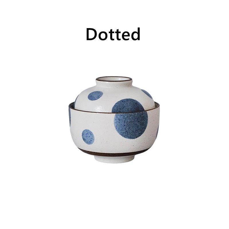 Japanese Handcrafted Ceramic Rounded Bowl With Lid