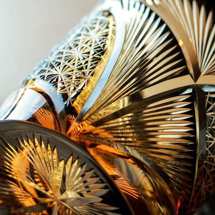 Edo Kiriko Crane Feather Hand-Cut Whisky Glass