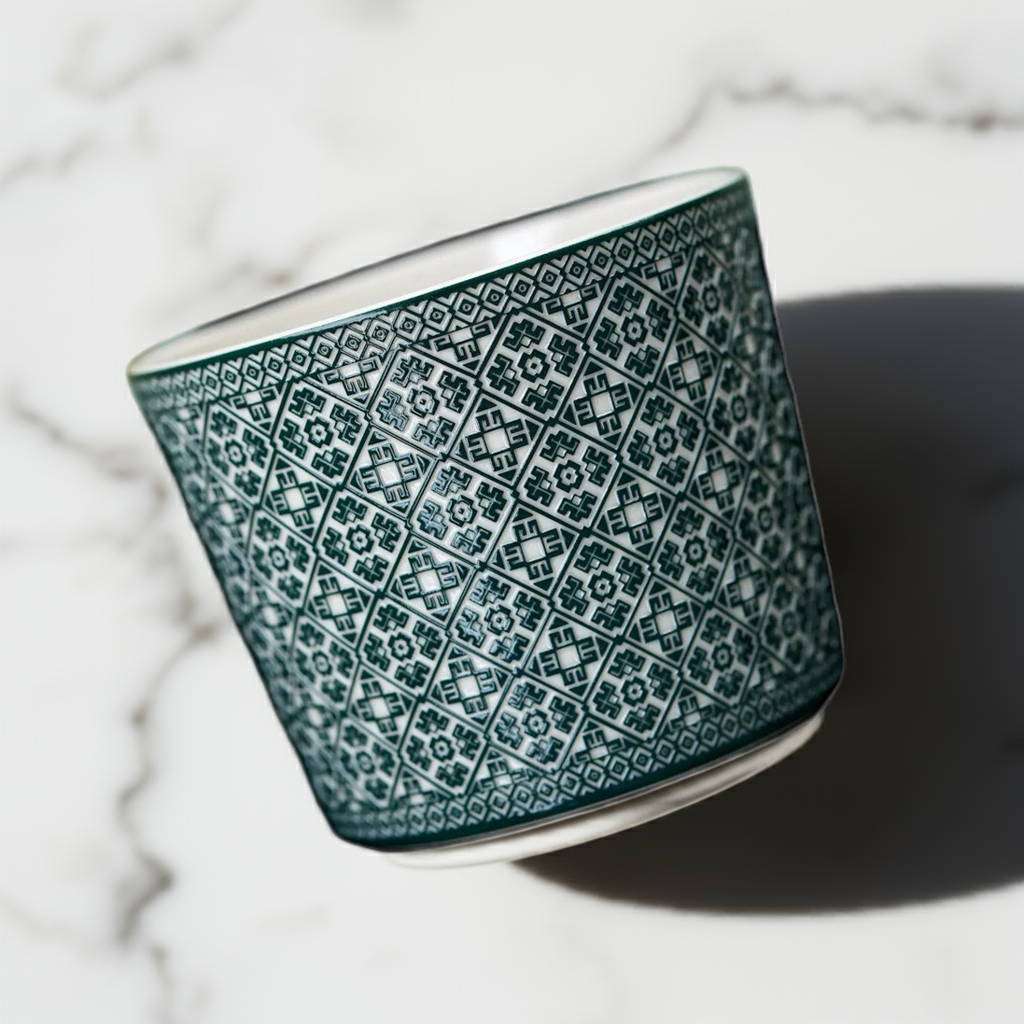 ClayWhispers | Handcrafted Geometric Ceramic Coffee Cup (220ml)
