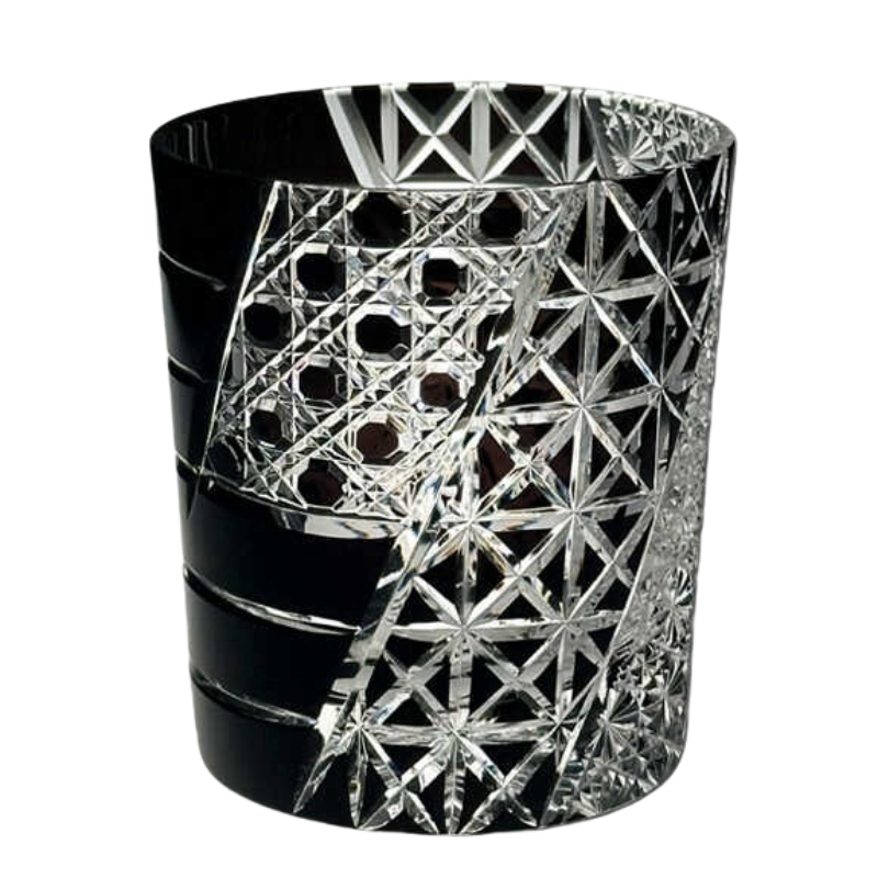 Retro July Night Edo Kiriko Whiskey Glass