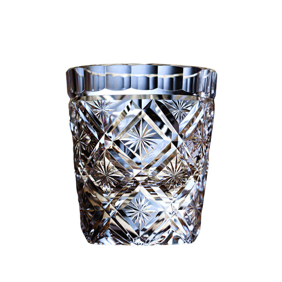 Edo Kiriko Handcrafted Hana Blossom Whiskey Glass