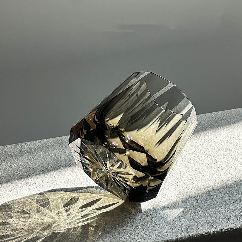 Obsidian Enigma Stone Whiskey Glass