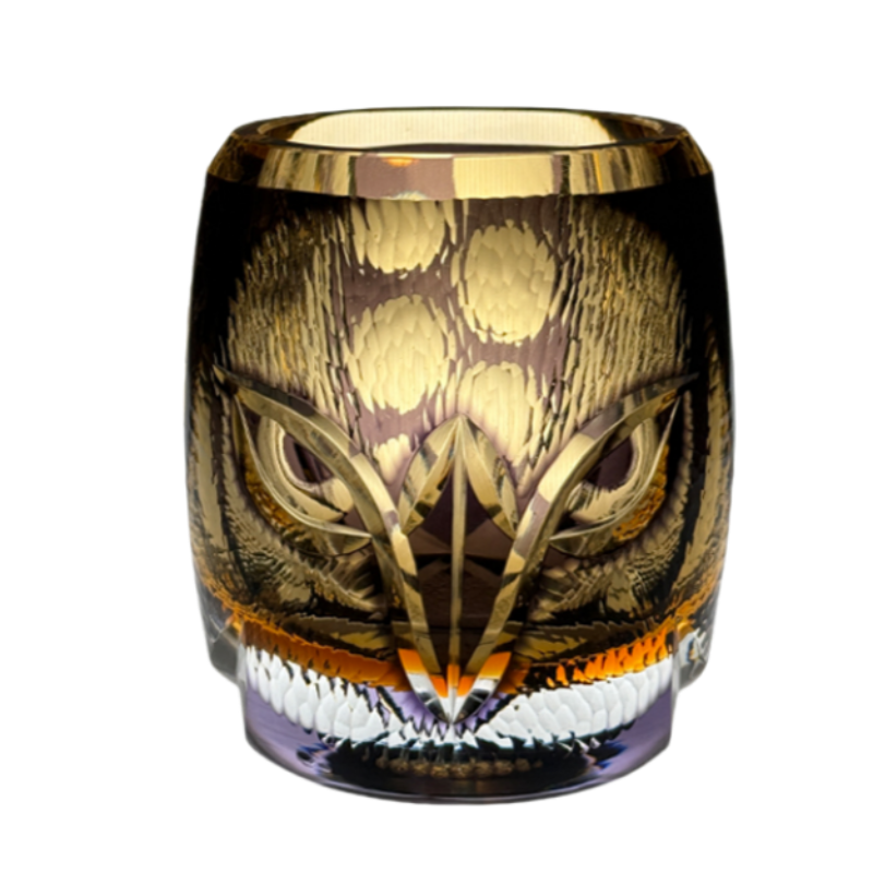 Edo Kiriko Owl Whiskey Glass-Limited
