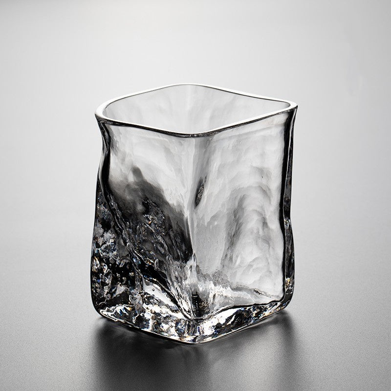 Edo Kiriko Whiskey Glass Hammer Pattern Rock Glass