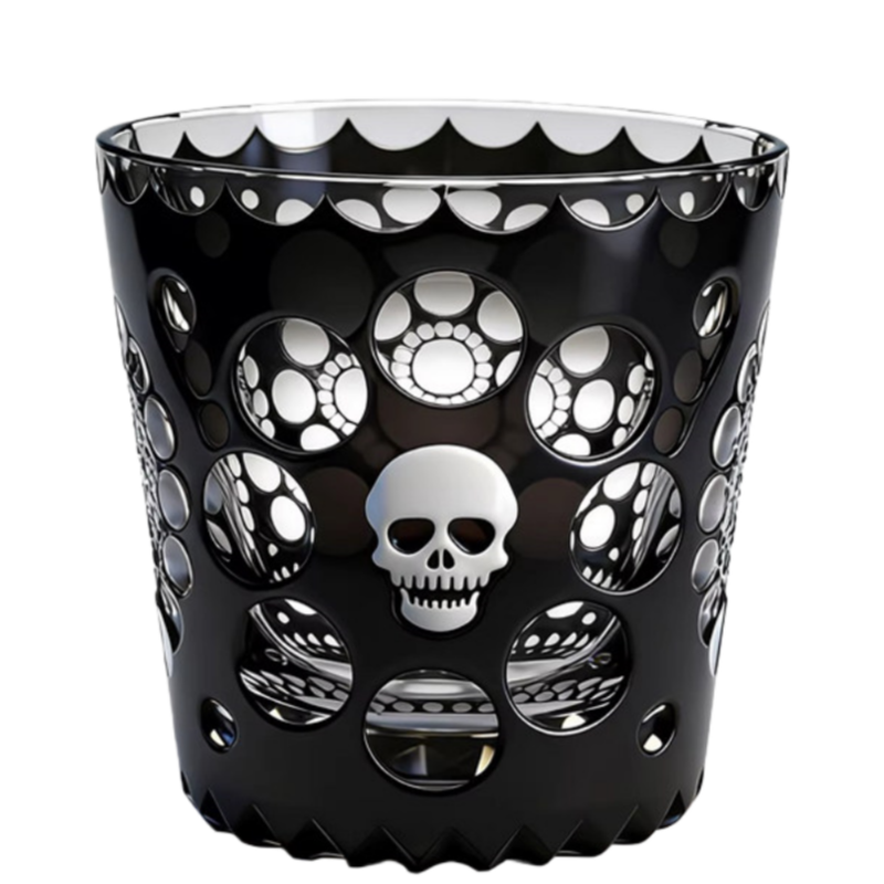 Skull - Dark style whiskey glass