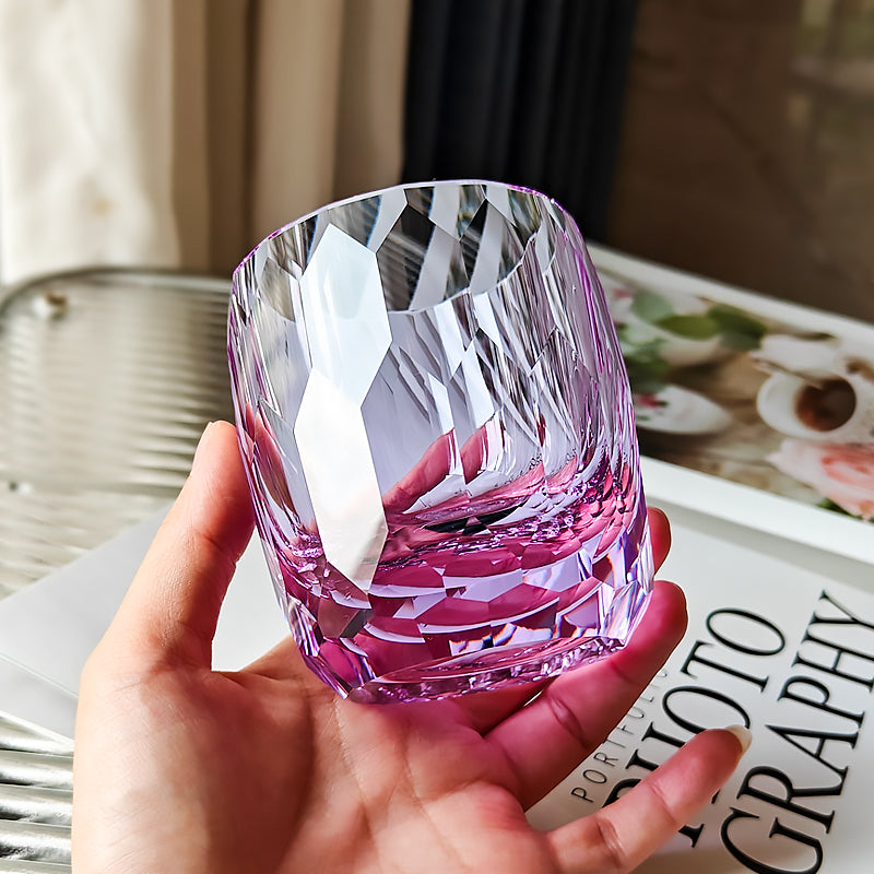 K9 Crystal Japanese Edo Kiriko Whiskey Glass - Diamond-like - Transparent